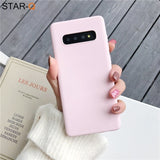 Back Cover - candy color silicone phone case for samsung galaxy note 10 9 8 s10 s10e s9 s8 s20 plus e galaxi matte soft tpu back cover cases