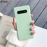 Back Cover - candy color silicone phone case for samsung galaxy note 10 9 8 s10 s10e s9 s8 s20 plus e galaxi matte soft tpu back cover cases