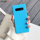 Back Cover - candy color silicone phone case for samsung galaxy note 10 9 8 s10 s10e s9 s8 s20 plus e galaxi matte soft tpu back cover cases