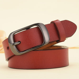 Belt - New Women Genuine Leather Belt For Female Strap Casual All-match Ladies Adjustable Belts Designer High Quality Brand