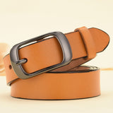 Belt - New Women Genuine Leather Belt For Female Strap Casual All-match Ladies Adjustable Belts Designer High Quality Brand