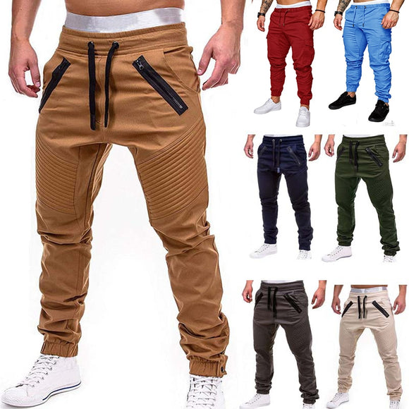 Pants Men - Casual Joggers Pants Solid Thin Cargo Sweatpants Male Multi-pocket Trousers New Men's Sportswear Hip Hop Harem Pencil Pants