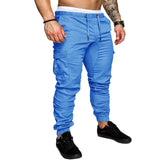 Pants Men - Casual Joggers Pants Solid Thin Cargo Sweatpants Male Multi-pocket Trousers New Men's Sportswear Hip Hop Harem Pencil Pants