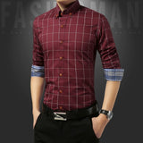 Shirt Men - Casual Social Formal shirt Men long Sleeve Shirt Business Slim Office Shirt male Cotton Mens Dress Shirts white 4XL 5XL