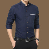 Shirt Men - Casual Social Formal shirt Men long Sleeve Shirt Business Slim Office Shirt male Cotton Mens Dress Shirts white 4XL 5XL