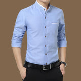 Shirt Men - Casual Social Formal shirt Men long Sleeve Shirt Business Slim Office Shirt male Cotton Mens Dress Shirts white 4XL 5XL