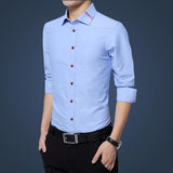 Shirt Men - Casual Social Formal shirt Men long Sleeve Shirt Business Slim Office Shirt male Cotton Mens Dress Shirts white 4XL 5XL