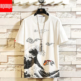 T-Shirt Men - Funny Anime Print Oversized Men T Shirt Hip-Hop Cotton T-shirt O-neck Summer Japanese Male Causal Tshirts 5XL Fashion Loose Tees