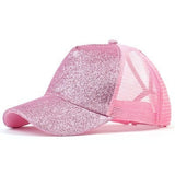 Hats - New Glitter Ponytail Baseball Caps Sequins Shining High Quality Fashion Womens Messy Bun Adjustable Snapback Hip Hop Hat