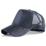Hats - New Glitter Ponytail Baseball Caps Sequins Shining High Quality Fashion Womens Messy Bun Adjustable Snapback Hip Hop Hat