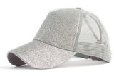 Hats - New Glitter Ponytail Baseball Caps Sequins Shining High Quality Fashion Womens Messy Bun Adjustable Snapback Hip Hop Hat