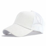 Hats - New Glitter Ponytail Baseball Caps Sequins Shining High Quality Fashion Womens Messy Bun Adjustable Snapback Hip Hop Hat