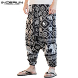 Pants Men - Baggy Cotton Linen Harem Pants Men Hip-hop Women Plus Size Wide Leg Trousers Casual Vintage Long Pants Pantalones Hombre 2020