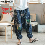 Pants Men - Baggy Cotton Linen Harem Pants Men Hip-hop Women Plus Size Wide Leg Trousers Casual Vintage Long Pants Pantalones Hombre 2020