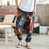 Pants Men - Baggy Cotton Linen Harem Pants Men Hip-hop Women Plus Size Wide Leg Trousers Casual Vintage Long Pants Pantalones Hombre 2020