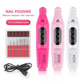 Nail Art - 1Set Electric Nail Drill Machine Kit USB Charging Manicure Machine Pedicure 6 Bits Sanding Buffer Nail File Nail Art Pen