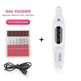 Nail Art - 1Set Electric Nail Drill Machine Kit USB Charging Manicure Machine Pedicure 6 Bits Sanding Buffer Nail File Nail Art Pen