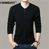 Sweater Men - Casual V-Neck Pullover Men Autumn Slim Fit Long Sleeve Shirt Men's Sweaters Knitted Cashmere Wool Pull Home