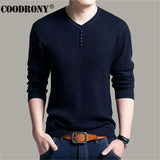 Sweater Men - Casual V-Neck Pullover Men Autumn Slim Fit Long Sleeve Shirt Men's Sweaters Knitted Cashmere Wool Pull Home