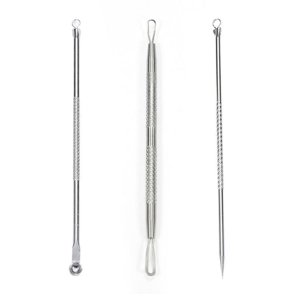 Skin Care - Stainless Steel Extractor Blackhead Remover Needles Dots Cleaner Acne Blemish Remover Needles Set Black Spots Pore Cleanser Tool