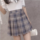 Women Skirt - XS-3XL 2020 Women Fashion Summer high waist pleated skirt Wind Cosplay plaid skirt kawaii Female Skirts
