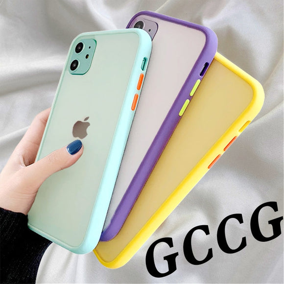Back Cover - Mint Simple Matte Bumper Phone Case for iphone 11 Pro XR X XS Max SE 6S 6 8 7 Plus Shockproof Soft TPU Silicone Clear Case Cover