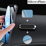 Holders - Magnetic Car Phone Holder Dashboard Mini Strip Shape Stand For iPhone Samsung Xiaomi Metal Magnet GPS Car Mount for Wall