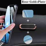 Holders - Magnetic Car Phone Holder Dashboard Mini Strip Shape Stand For iPhone Samsung Xiaomi Metal Magnet GPS Car Mount for Wall