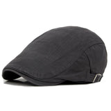 Hats - Adjustable Beret Caps Outdoor Sun Breathable Bone Brim Hats Womens Mens Herringbone Solid Flat Berets Cap Hat