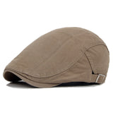 Hats - Adjustable Beret Caps Outdoor Sun Breathable Bone Brim Hats Womens Mens Herringbone Solid Flat Berets Cap Hat