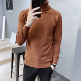 Sweater Men - New Men's Turtleneck Sweaters Black Sexy Brand Knitted Pullovers Men Solid Color Casual Male Sweater Autumn Knitwear