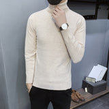 Sweater Men - New Men's Turtleneck Sweaters Black Sexy Brand Knitted Pullovers Men Solid Color Casual Male Sweater Autumn Knitwear