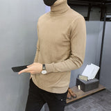 Sweater Men - New Men's Turtleneck Sweaters Black Sexy Brand Knitted Pullovers Men Solid Color Casual Male Sweater Autumn Knitwear