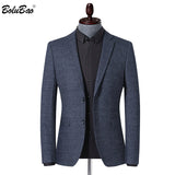 Suit Men - Blazer Fashion Men's Striped Print Spring Autumn Suit Jacket Business Casual Style Male Formal Blazers