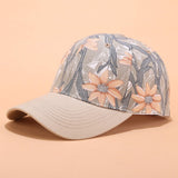 Hats - 2020 New Fashion Baseball Caps Women's Hats With Flower Embroidery Cap Spring Summer Visor Adjustable Girl's Snapback Cap