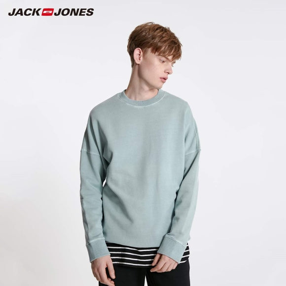 Sweatshirt Men - JackJones Men's Colorful Comfortable Fabric Crew Neck Basic Sweatshirt