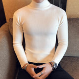 Sweater Men - 2020 Men's Turtleneck Sweaters and Pullovers Winter Casual Solid Knitted Turtleneck Wool Sweater Fashion Men Pullover Home