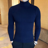 Sweater Men - 2020 Men's Turtleneck Sweaters and Pullovers Winter Casual Solid Knitted Turtleneck Wool Sweater Fashion Men Pullover Home