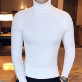 Sweater Men - 2020 Men's Turtleneck Sweaters and Pullovers Winter Casual Solid Knitted Turtleneck Wool Sweater Fashion Men Pullover Home