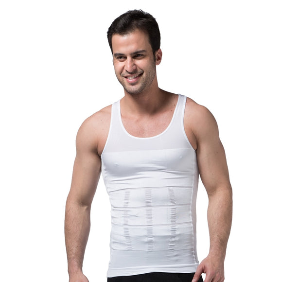 UW Men - Men's Slimming Body Shape wear Corset Vest Shirt Compression Abdomen Tummy Belly Control Slim Waist Cincher Underwear