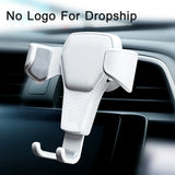 Holders - Gravity Car Holder For Phone Air Vent Clip Mount Mobile Cell Stand Smartphone GPS Support For iPhone 11 XS X XR 7 Xiaomi