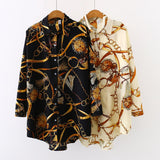 Women Shirt - Plus size Fashion casual over sized Women Blouses 2020 Spring chiffon Blouse three quarter sleeve Loose Tops Shirts Blouses