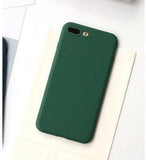 Back Cover - Cute Matte Solid Candy Phone Case for Iphone 11 Case 11 Pro Max Xs Max Xr Simple Silicone Case for Iphone 7 6s 8 Plus Soft Cover