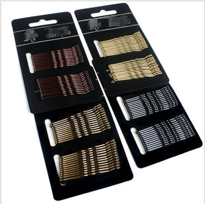 Hair Care - 24pcs/lot Women Gold Black Drip Invisible Hair Grips Curly Wavy Bobby Pins For Daily Use Wedding Party Hair Maker